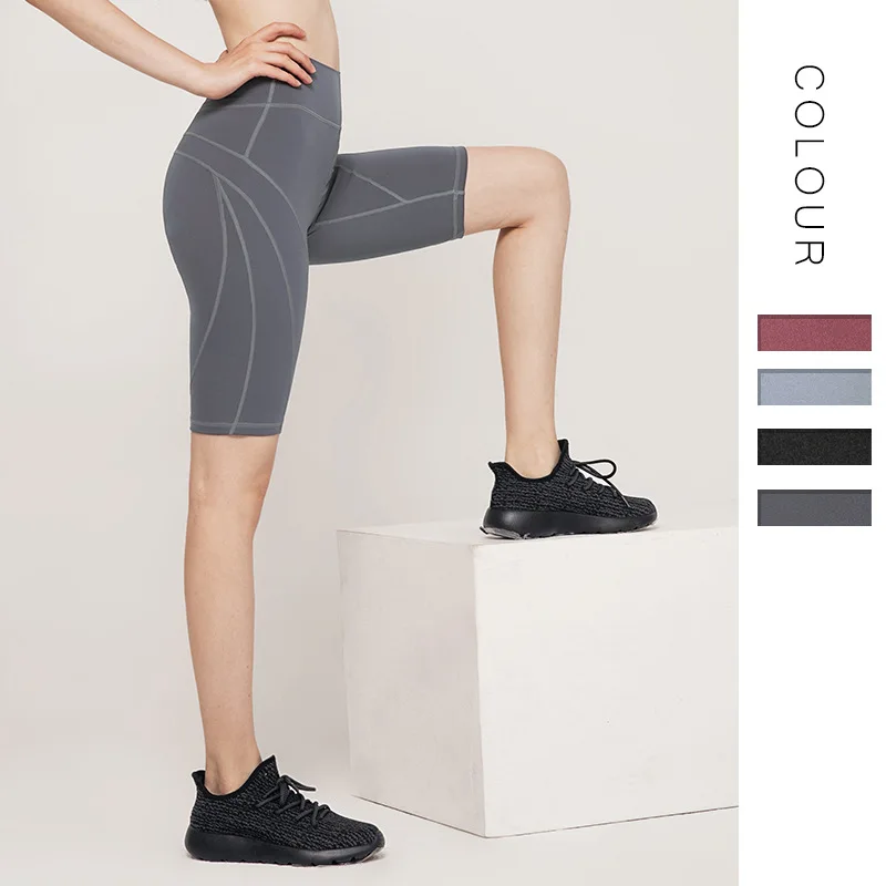 Новые женские спортивные шорты для йоги с высокой талией обтягивающие