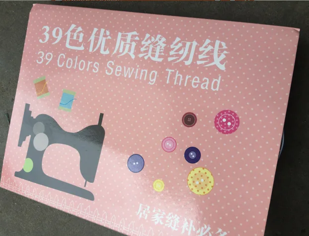 39 цветов ручной работы швейная нить домашняя вышивка машина линия коробка