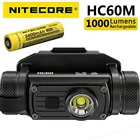 Nitecore HC60M, 1000 люмен Высокая производительность Перезаряжаемые тактический шлем светильник, оснащенный 3400 мАч батарея