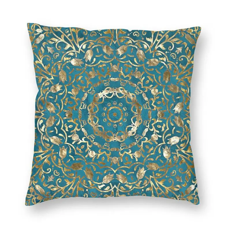 

Moroccan Style Mandala Cushion Cover 45x45cm Home Decor Print Boho Floral Pattern Throw Pillow for Sofa Two Side