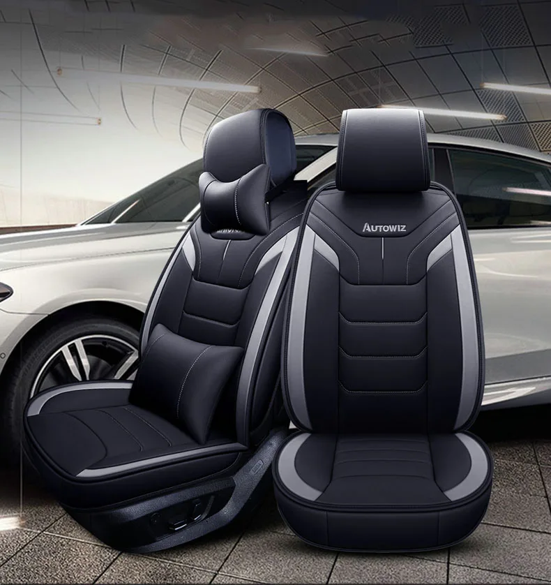 Автомобильный чехол на сиденье полный комплект кожаный для lada granta renault logan kia camry