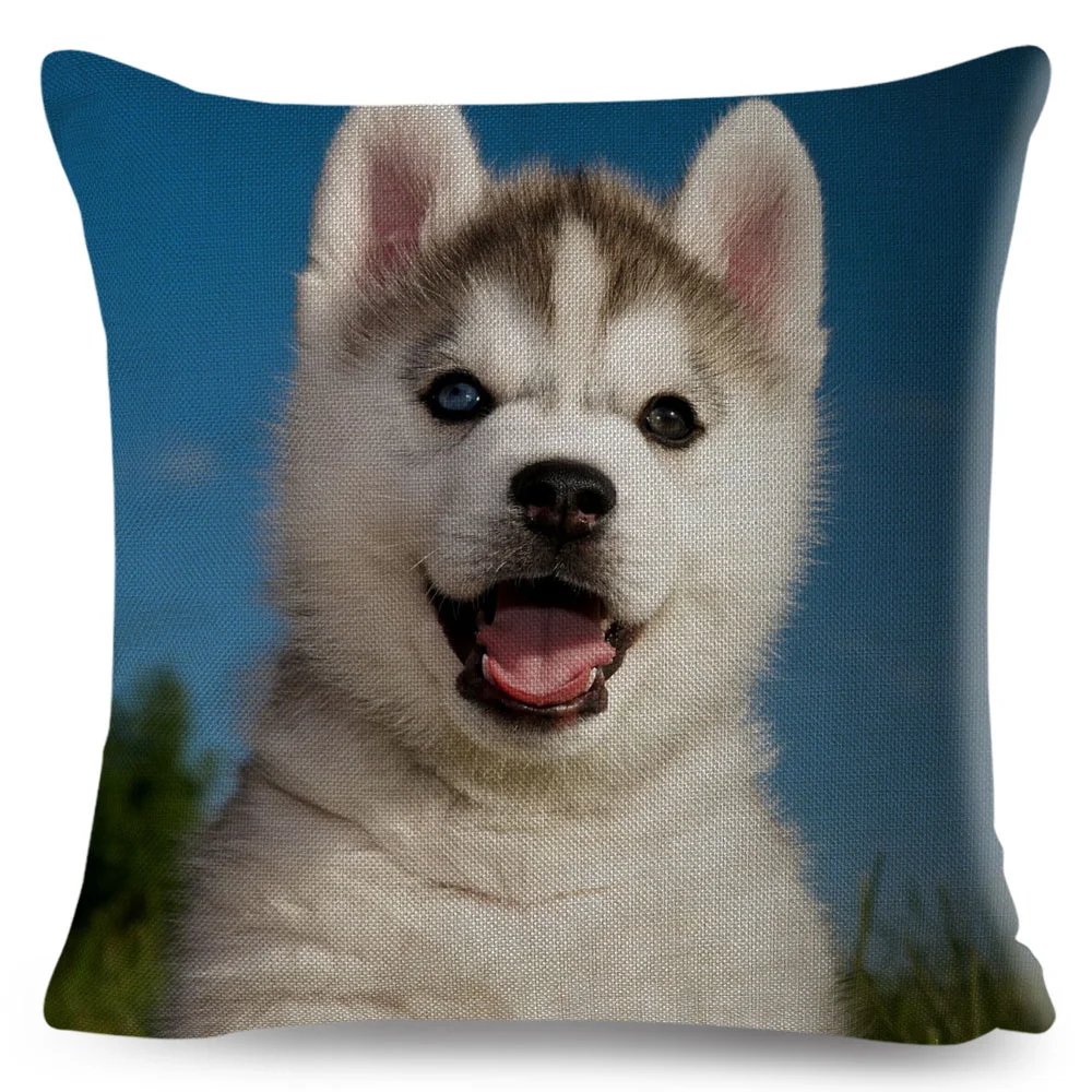 Наволочка для подушки из хлопка и льна 45 х45 см | Дом сад