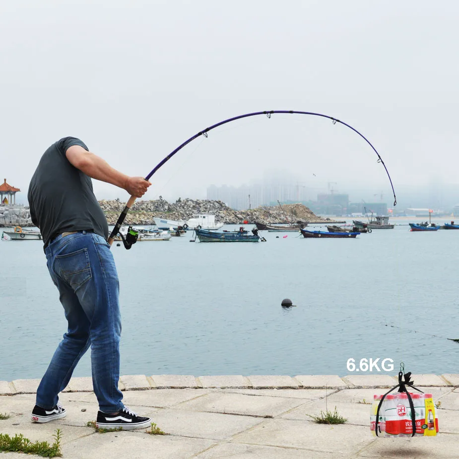 Рыболовная удочка из углеродного волокна макс. мощность 30 кг 1 8 м 2 4 для медленной