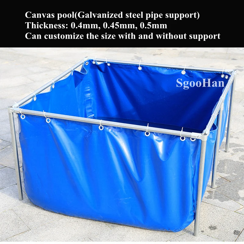 

Height 0.9m Canvas Water Pool PVC Coating Tarpaulin Aquarium Fish Tank Children Swimming Pool Turtle Koi Aquaculture Water Tank