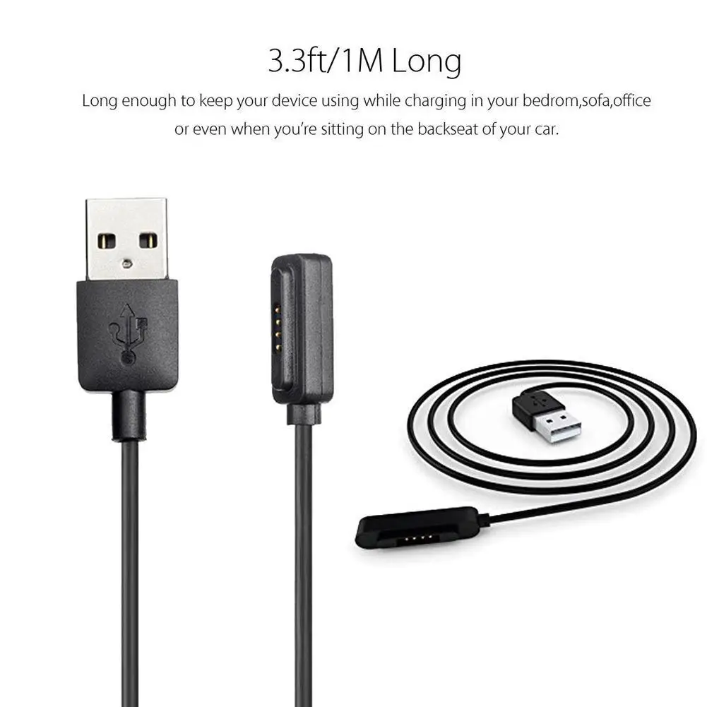 Hot Sell USB Magnetic Smart Watch Charging Cable Fast Charging Cable Data Charger Cable Cord For ASUS ZenWatch 2 Smartwatch