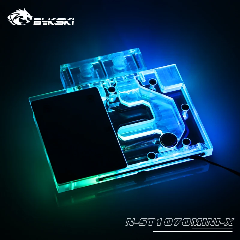 Водяной блок Bykski GPU для ZOTAC GeForce GTX 1070MINI графическая карта 12 в RGB или 5 В A Mobo AURA SYNC N