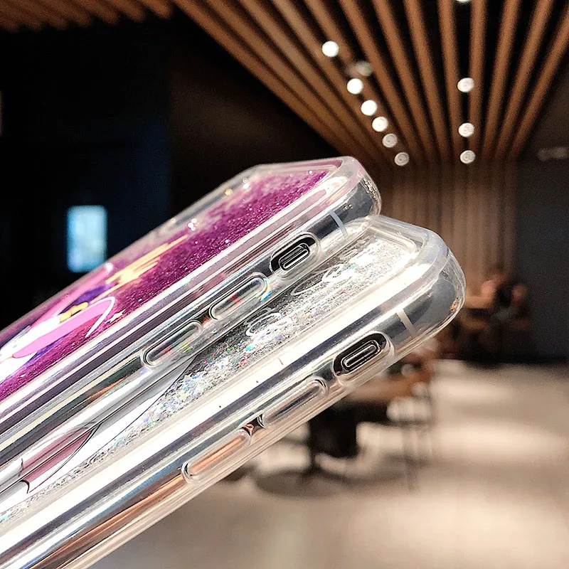 Милый мультяшный слон Дамбо динамический Жидкий чехол зыбучие пески для iPhone 6 6s 7 8