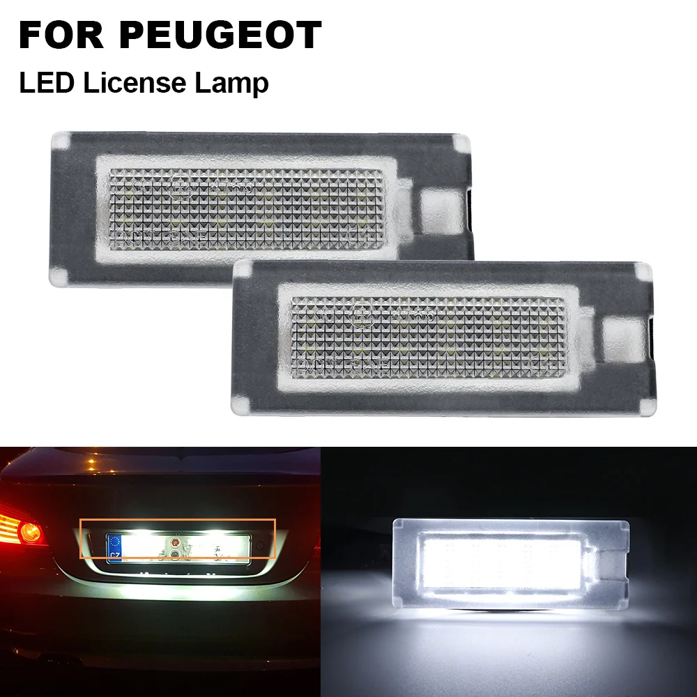 

2PCS LED License Number Plate Light Lamp For Fiat Ducato For Citroen Jumper For Peugeot Boxer bus box For Lancia Ypsilon