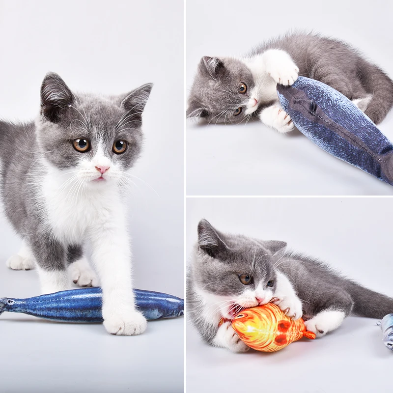 Мягкая плюшевая игрушка для кошек в форме рыбы подарки игрушки мягкая подушка