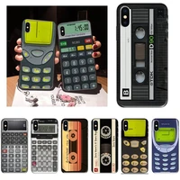 zoroxu old mobile calculator tape prank retro funny phone case for iphone 12 mini 11 pro xs max x xr 7 8 plus