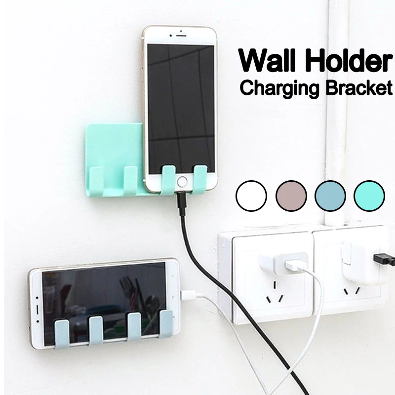 Настенный держатель крючок для зарядки мобильного телефона 4 крючка|Подставки