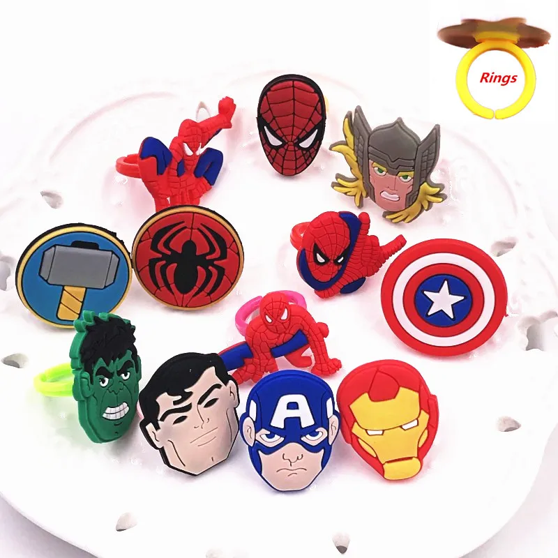 Новое поступление мягких колец из ПВХ с изображением героев Marvel и Мстителей для