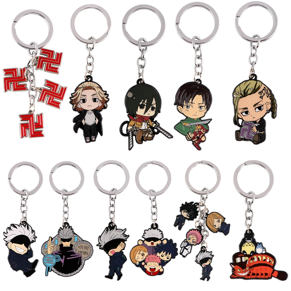 

K2116 Anime Demon Slayer New Anime Jujutsu Kaisen Keychains Keyring Pendants Jewelry Cartoon Figure Kids Keyring Gift