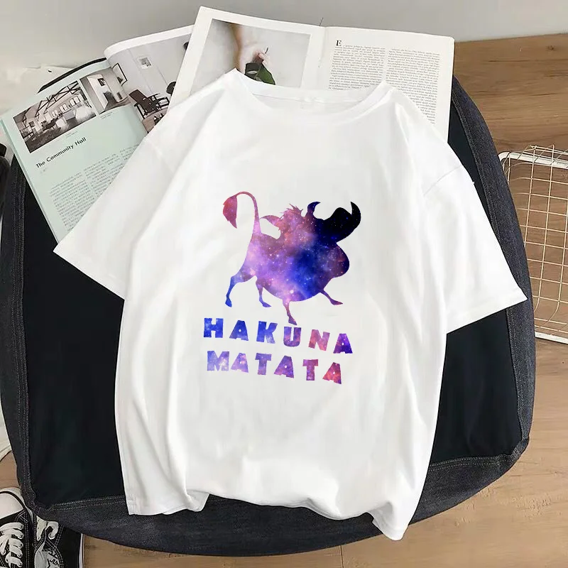 Новая летняя футболка с принтом льва короля из мультфильма футболка женская модная повседневная футболка Harajuku Женская графическая Милая футболка Топы Одежда