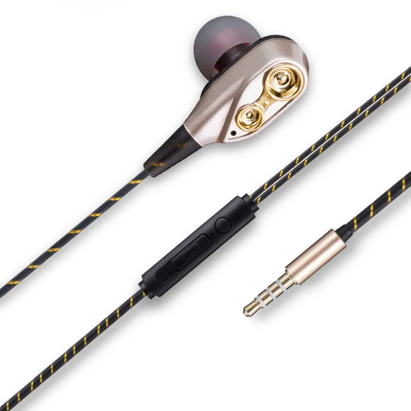 HIFI Динамический проводной 9D тяжелый бас наушники с микрофоном в ухо