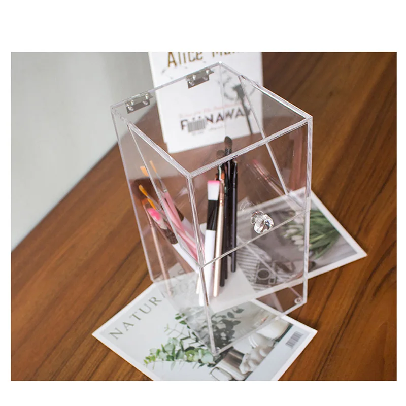 Акриловая подставка для разных мелочей ватные диски снятия макияжа коробка