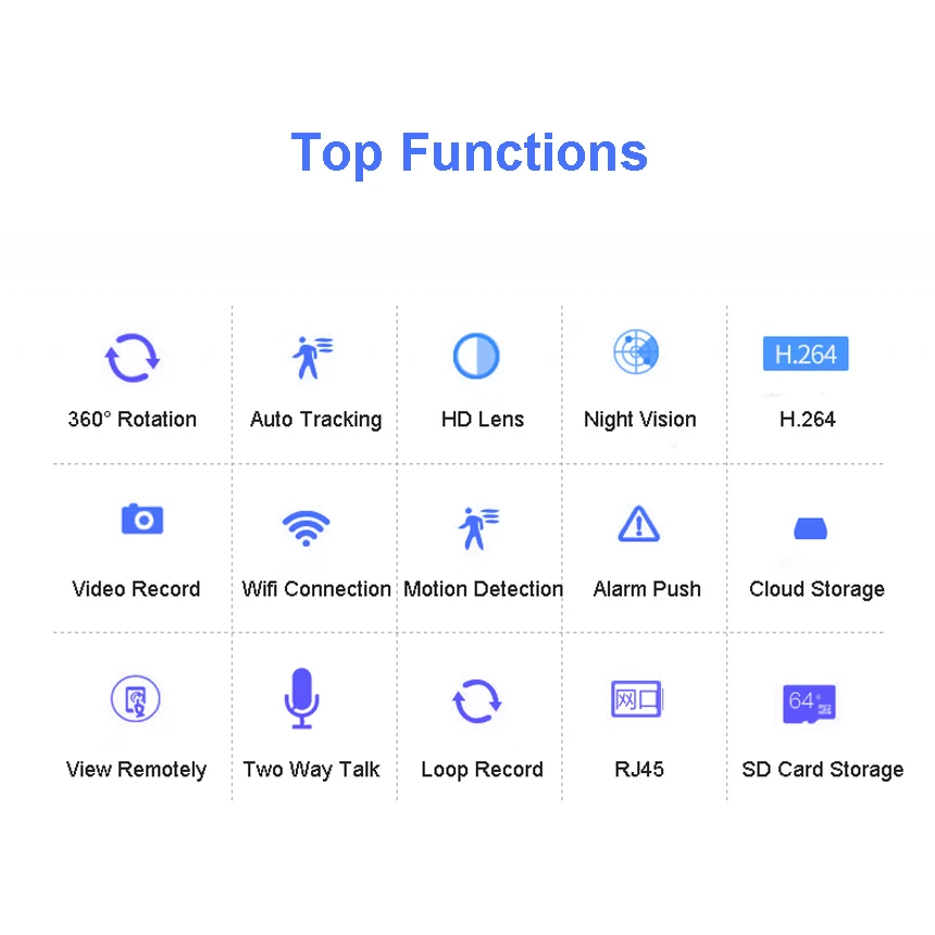 Hebeiros HD1080P Talk Back Mini Nanny Wifi Camera Auto Tracking Wireless Security Surveillance CCTV IP Video Baby Monitor on - Мини-камера няни Hebeiros HD1080P Talk Back с функцией автоматической слежки, беспроводной Wi-Fi-связью, видеонаблюдением, безоп