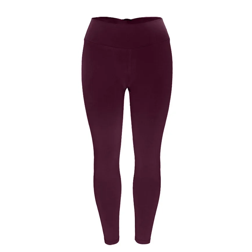 Summer Workout Leggings Fitness Sports Running High Waist Ladies Pure Color Hip Lifting Elastic Fashion NewPants 20 | Женская одежда