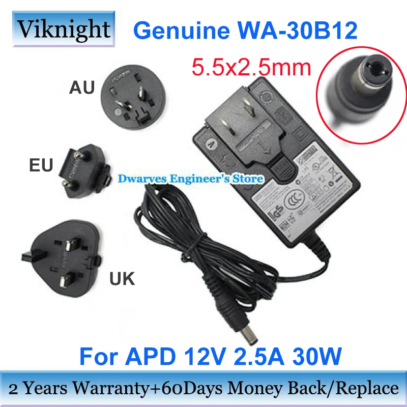 Оригинальный WA-30B12 12V 2.5A 30W APD блок питания для Gigabyte BRIX 190 2807 BXBT1900 US UK AU EU Plug