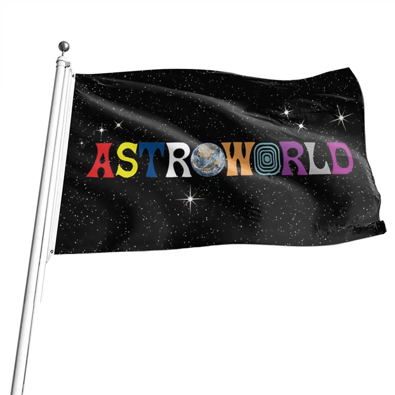 

3 x 5 ft Astroworld Travis Scott Flag Banner Polyester with Brass Grommets for Indoor Outdoor 90 x 150 cm