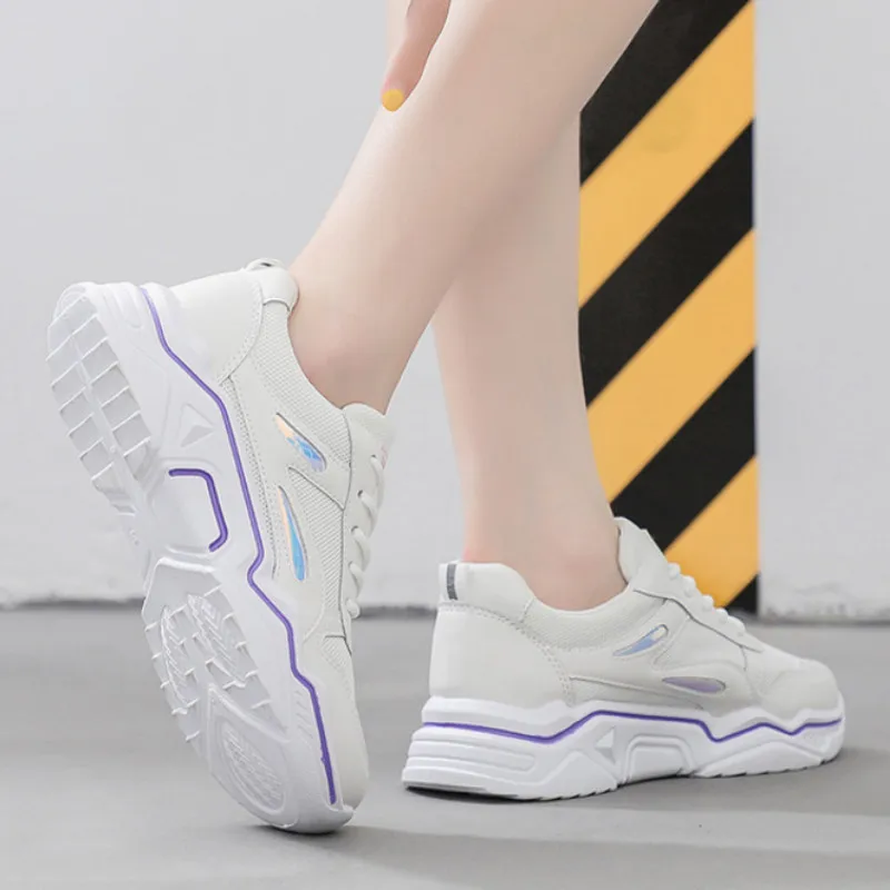 Женская Удобная обувь для бега Розовые кроссовки на массивной платформе LL-35