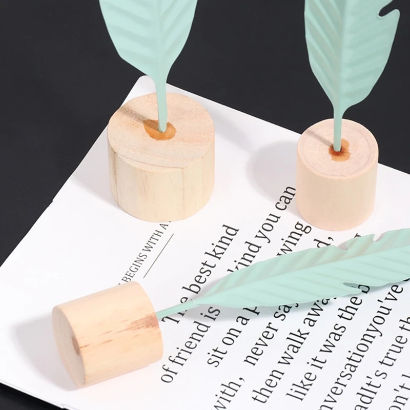 

Modern Feather Wooden Home Decorations Fairy Garden Table Miniature Figurines