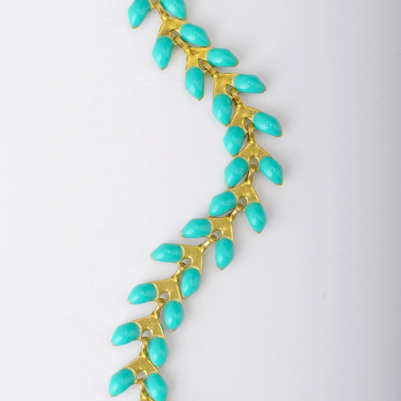 ZYZQ 2019 браслеты-листья с темно-зеленым камнем весенние стильные винтажные