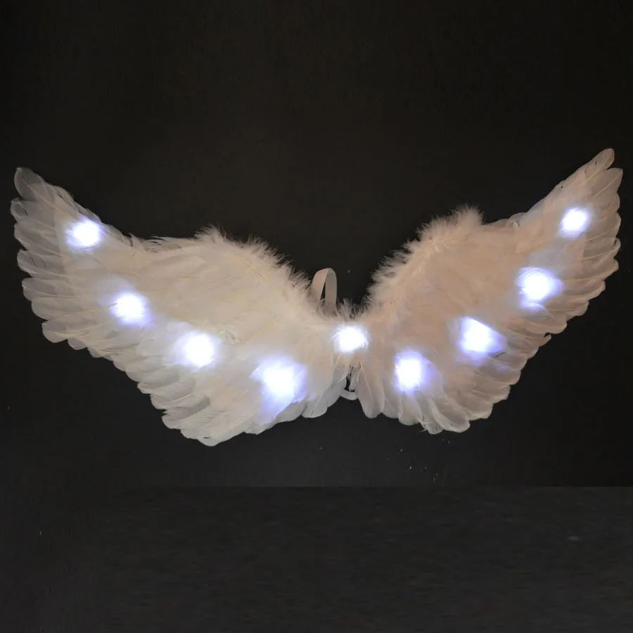 wing white Светодиодный светильник; светящаяся юбка-пачка принцессы с крыльями ангела для девочек; карнавальный Свадебный костюм; Светящиеся вечерние юбки на Рождество; Navidad; Хэллоуин - Цвет: wing white
