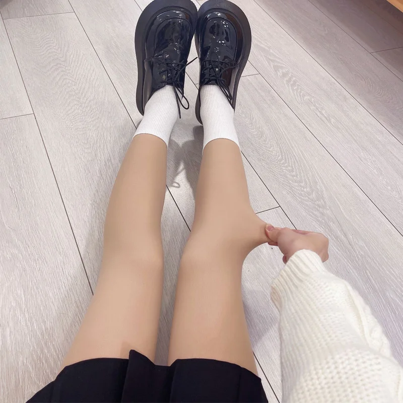 Колготки флисовые теплые зимние колготки с высокой талией пуговицами тонкие |