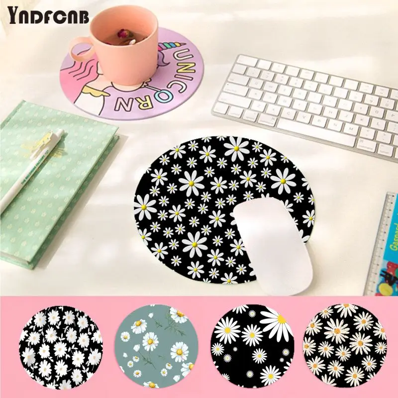 

YNDFCNB Vintage Cool Floral Daisy Natural Rubber Gaming mousepad Desk Mat gaming Mousepad Rug For PC Laptop Notebook