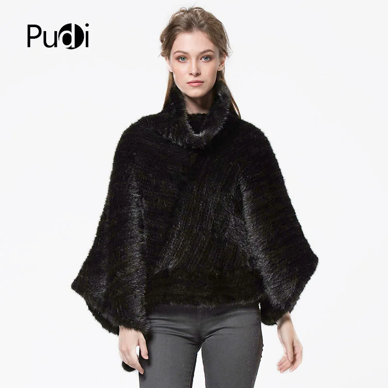 

CT7037 The New Women's Poncho Rex Mink Fur Coat 2017 New Arriving Women Warm Shawl Poncho Warp Jackets Overcoats