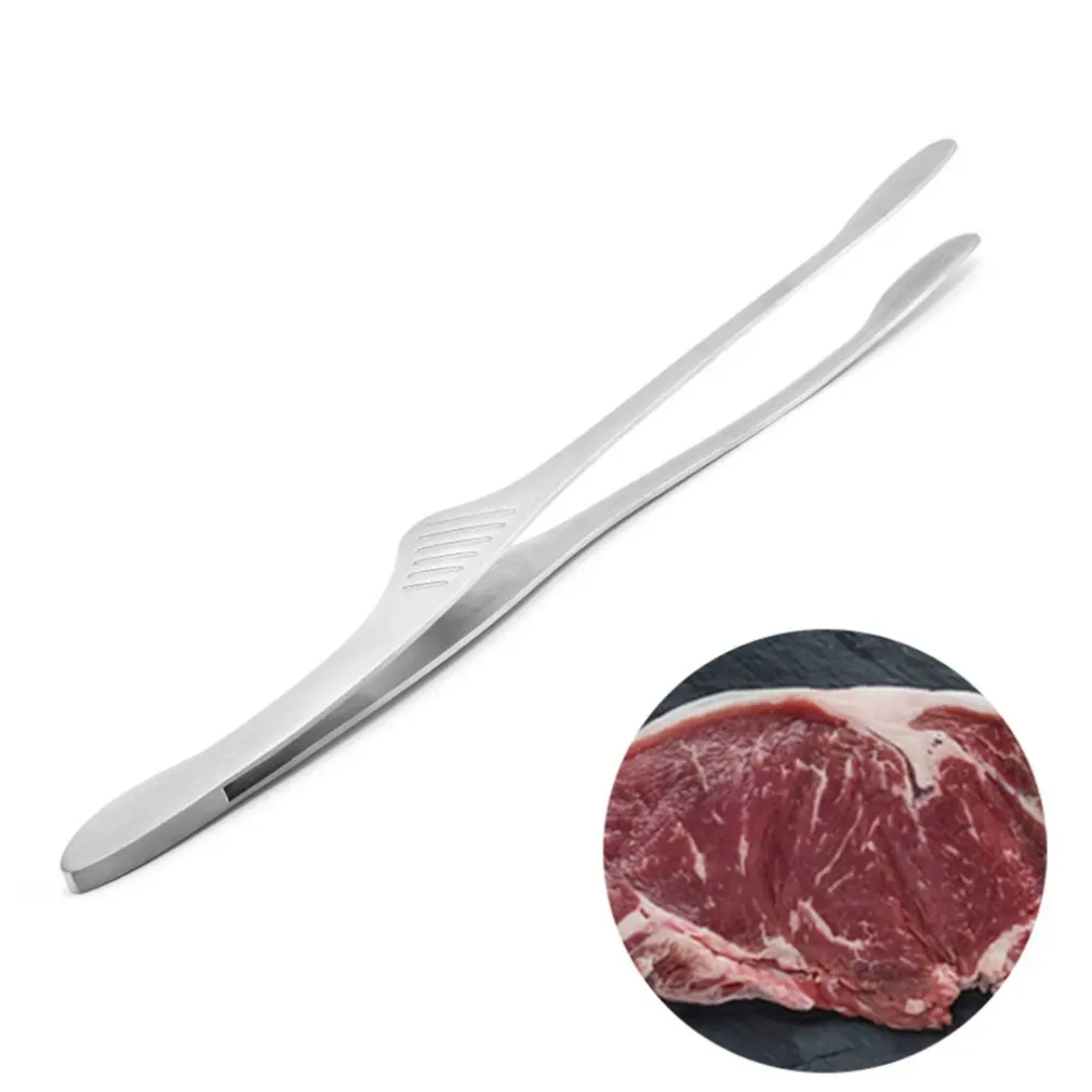 Stainless Steel Japanese Barbecue Clip Korean Food Steak Professional Portable Hot | Дом и сад