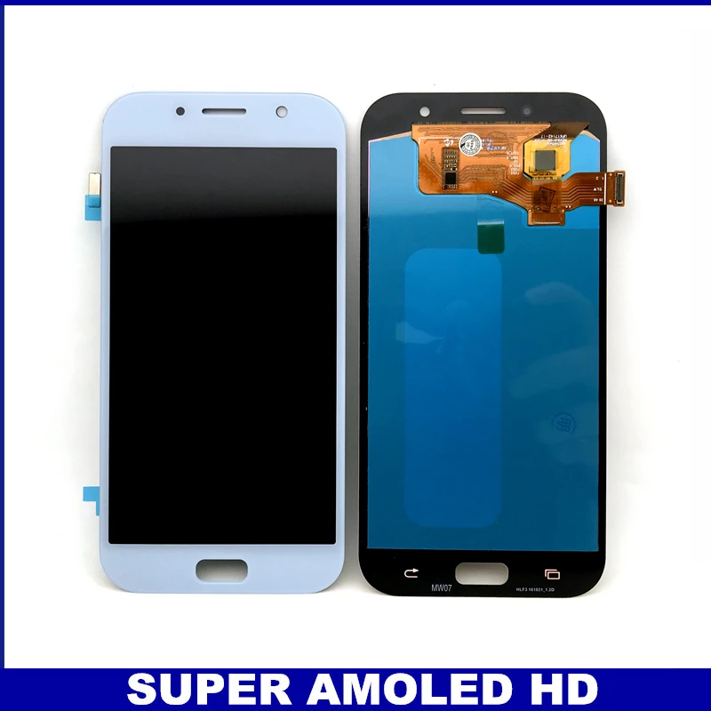 Супер AMOLED дисплей для телефона для Samsung Galaxy A7 A720 A720F A720M lcd s кодирующий преобразователь сенсорного экрана в сборе Замена ЖК