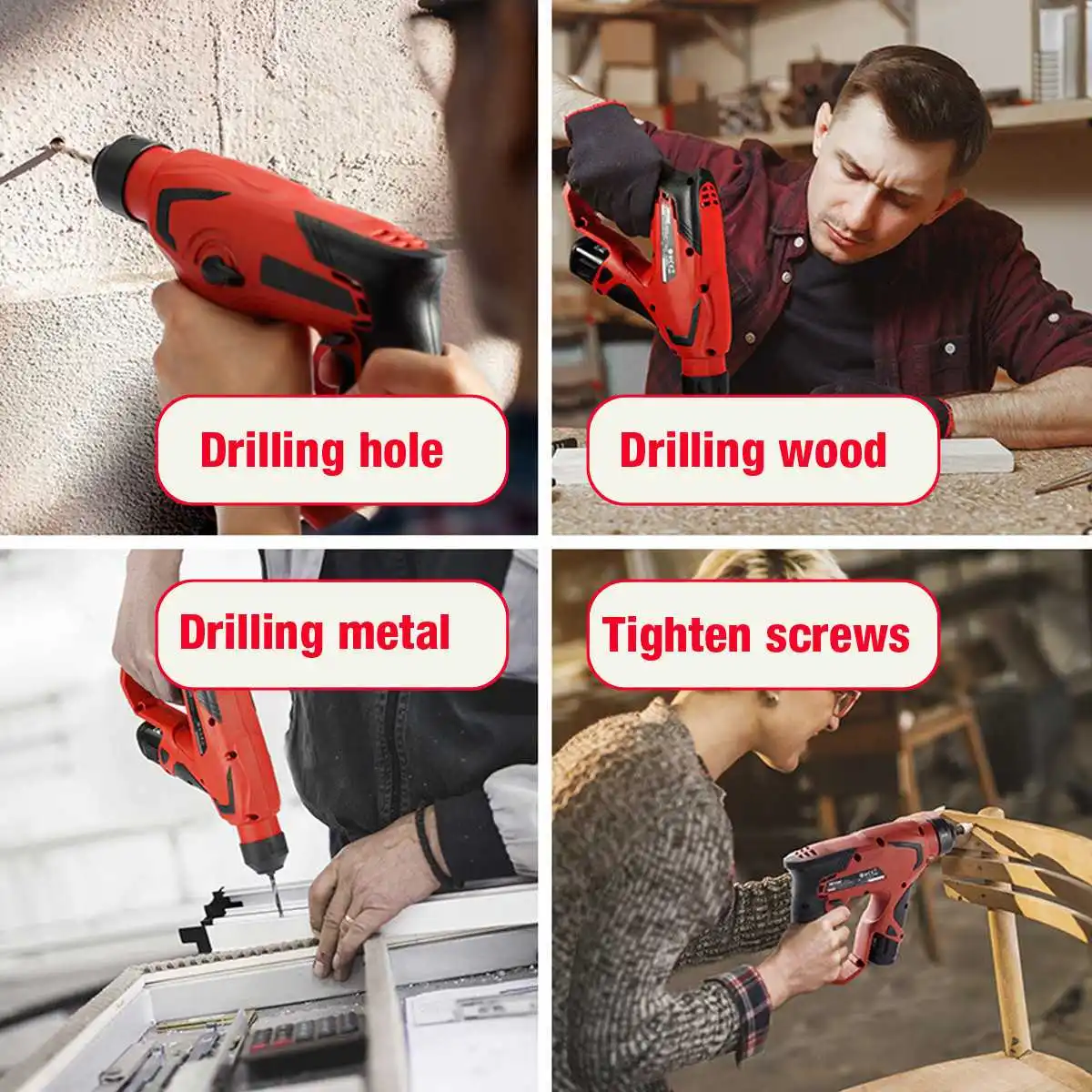 

2800W 18V Electric Screwdriver Electric Drill lithium cordless drill Cordless Screwdriver Mini Drill rotary tool Power Tools