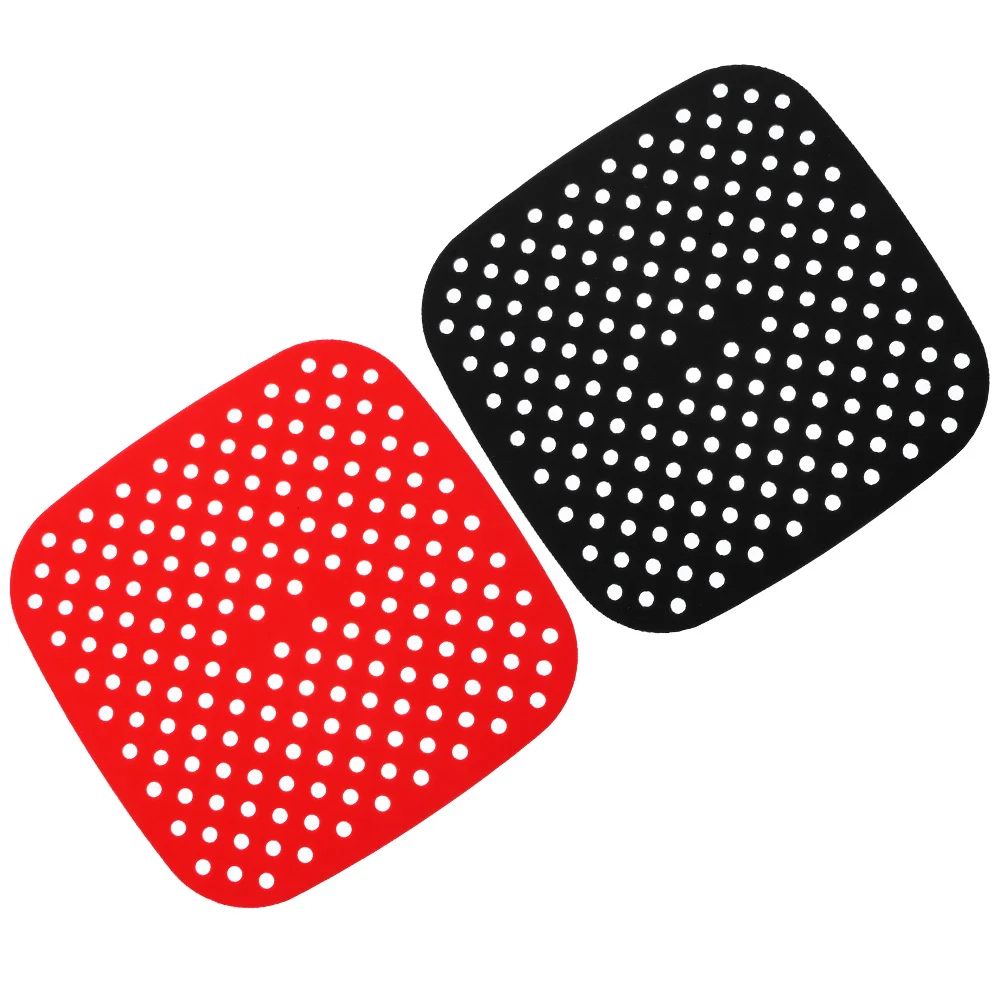 

2 шт., силиконовые многоразовые коврики для фритюрницы