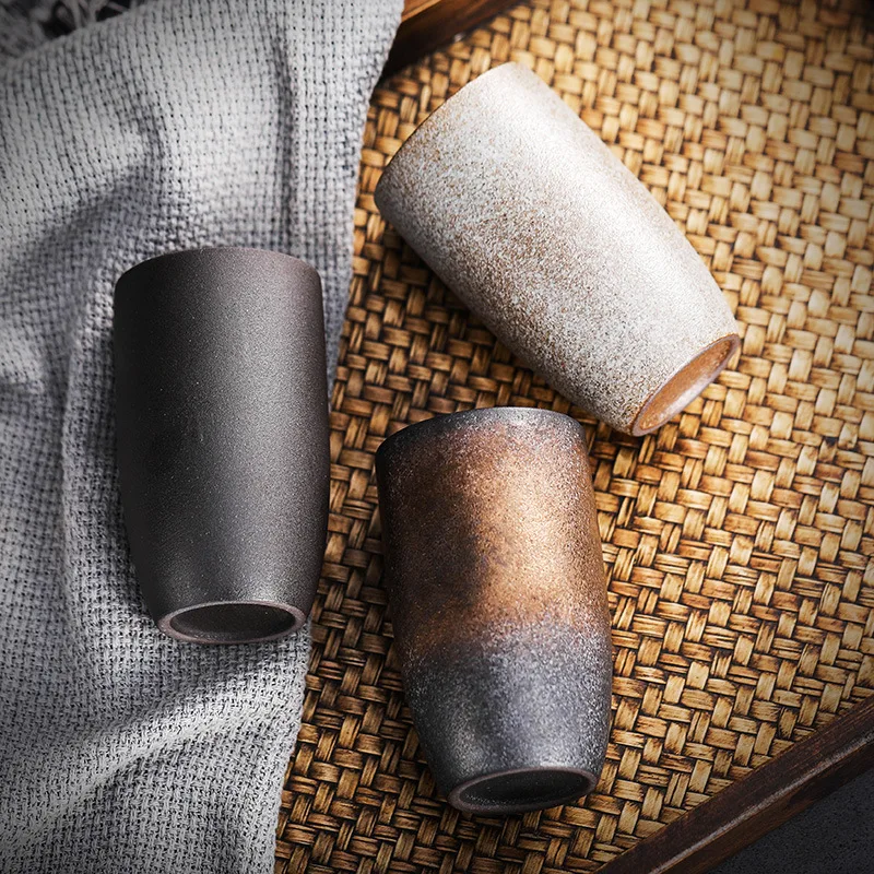 J1Pcs Water cup Ceramics Vintage Coarse Pottery Espresso Ceramic tea Creative Design Household Latte | Дом и сад