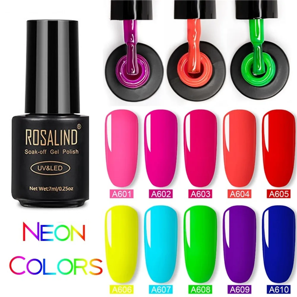 Неоновые флюоресцентные Гель лак для ногтей Летняя Серия чехлов Красочные