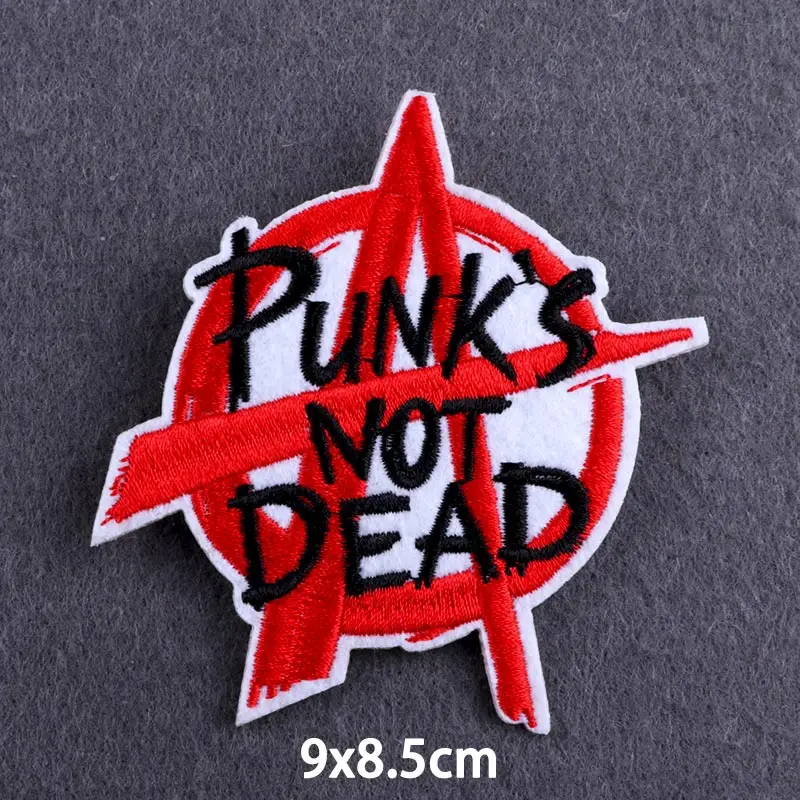 Вышивка в виде черепа панк-пиццы искусственные Швейные нашивки на одежде