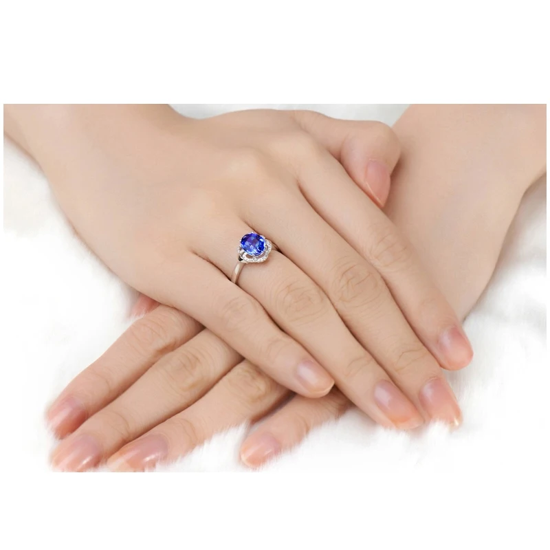 Натуральный Танзанит 18 К чистое золото 2019 новинка хит продаж топ кольцо Женское в