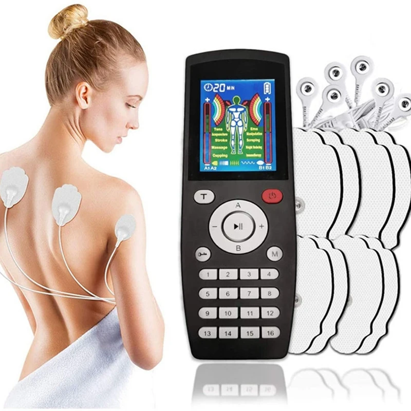 

16 режимов десятки подразделение 4 Выход EMS нервные мышечная стимуляция цифровой аппарат для импульсной терапии физиотерапия устройство по ...
