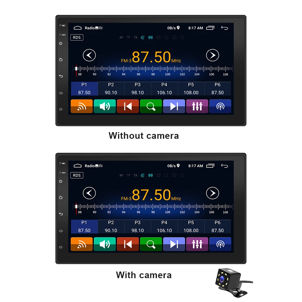 S-072A 2 Din автомобильный радиоприемник Bluetooth стерео 7 дюймов IPS экран FM AM