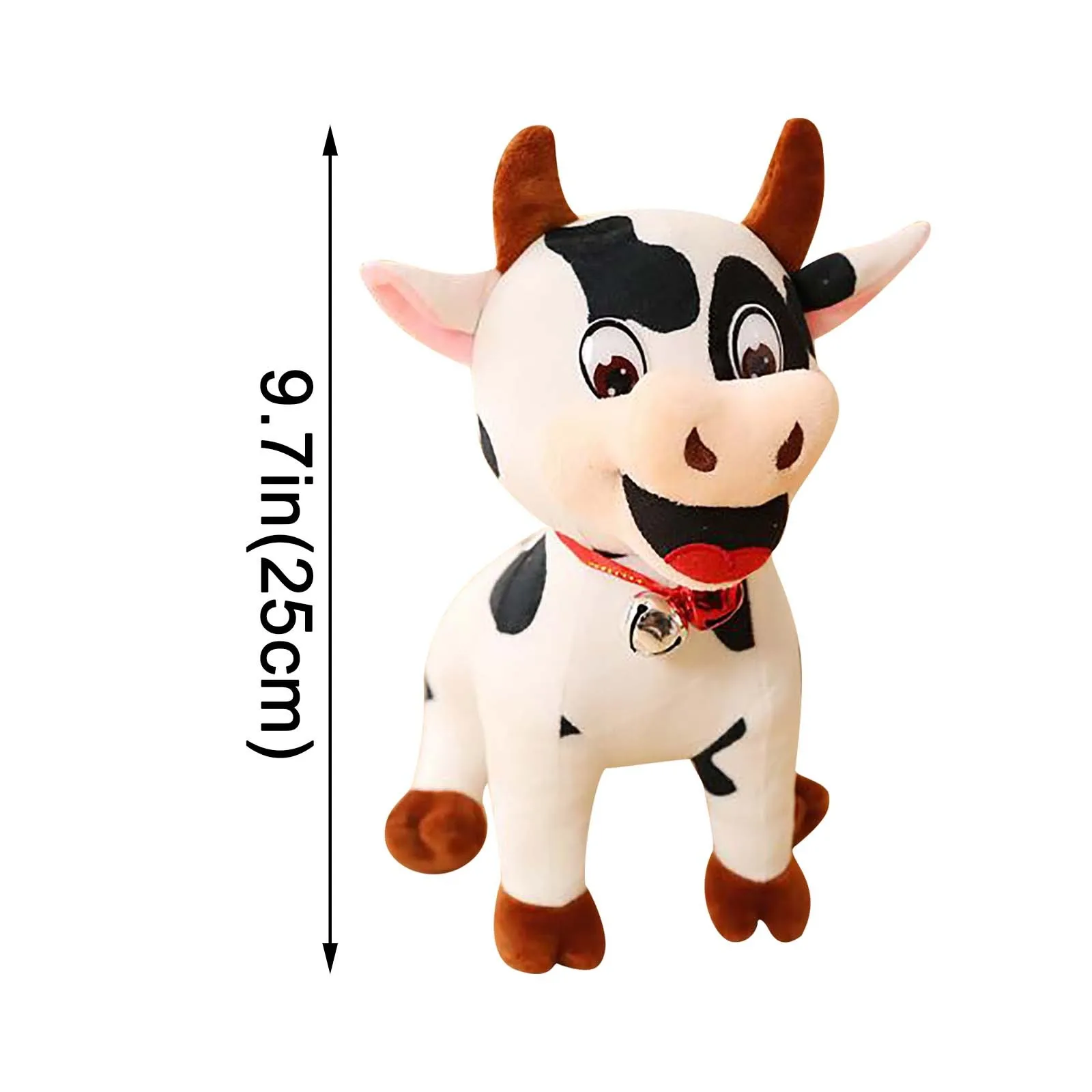 

Cute Mascot For Children Cow Doll Stuffed Toy Plush Soft Kawaii Dolls For Children's Holiday Baby Toys cow Toys Girl kids gift