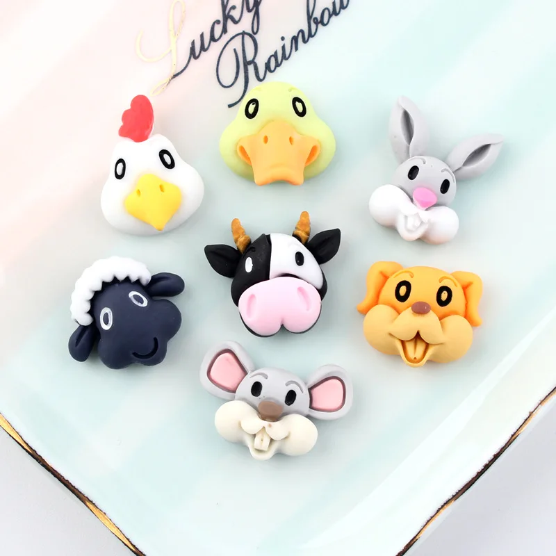 

10Pcs Kawaii Resin Animals Decoration Crafts Flat back Resin Cabochon Flatbacks DIY Craft Scrapbooking Hair Bows Accessories