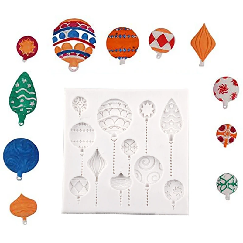 

Festival Cake Gumpaste Air Hot Decorating Topper Molds Clay Candy Resin Holiday Silicone Christmas Baking Ornament