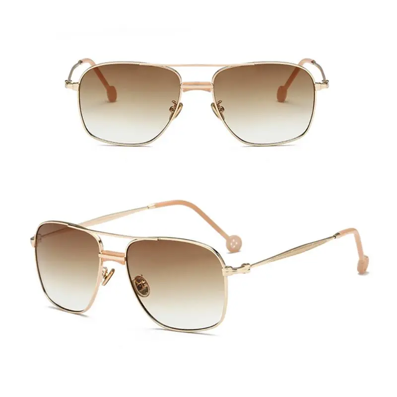 Солнцезащитные очки унисекс для мужчин и женщин квадратные металлические без