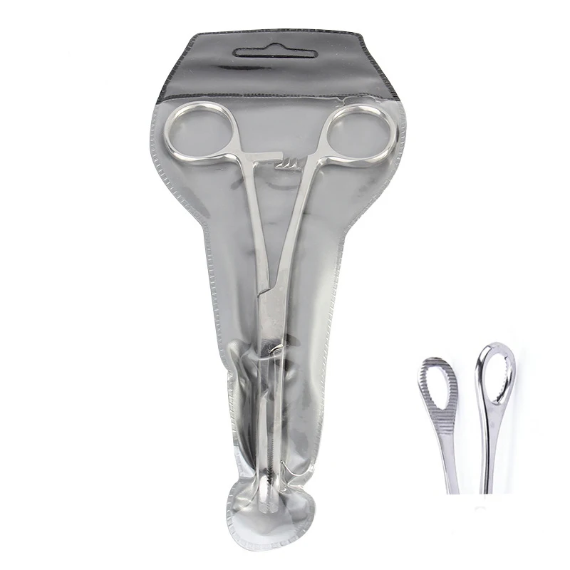 

Tattoo Plier Clamp Forcep Septum Ear Tongue Nose Lip Stainless Steel Silver Piercing Tool