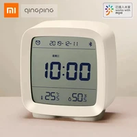 xiaomi cleargrass bluetooth alarm clock temperature humidity display lcd screen adjustable nightlight with mijia app smart home