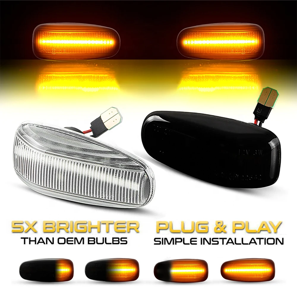 

2x LED Side Marker Lamps Turn Signal Repeater Light For Mercedes-Benz Vaneo W414 Vito W638 Dodge Sprinter W901 Volkswagen LT MK2