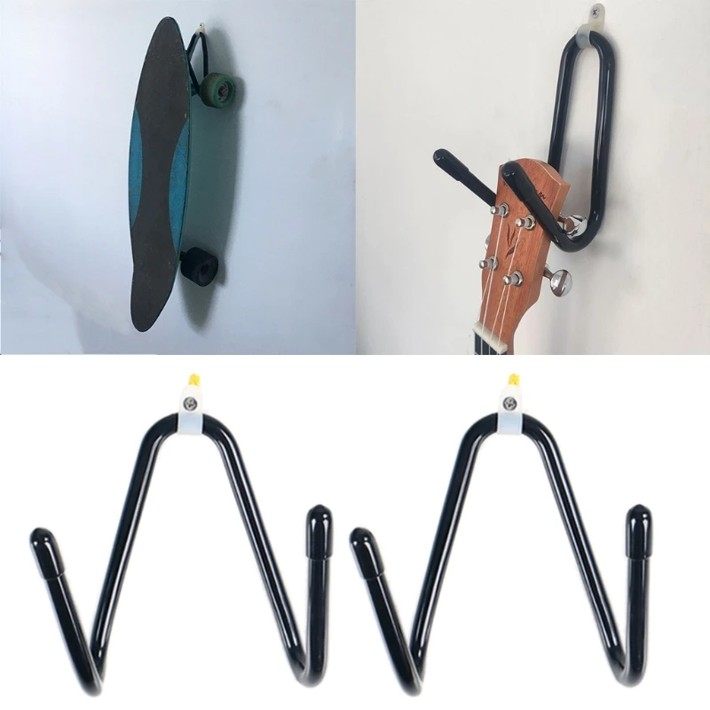 

2 Pcs Universal Skateboard Longboard Wall Mount Hanger Hook Rack Storage Display 77HC