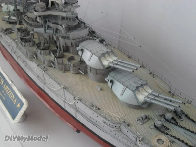 DIYMyModeI USS Arizona DIY artesan&iacute;a de papel modelo Kit de HandmadeToy rompecabezas regalo pel&iacute;cula prop-4